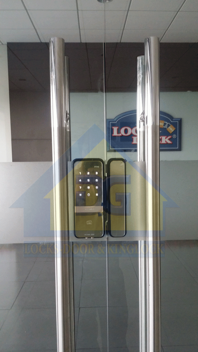 Công ty Lock&Lock Việt Nam, KCN Nhơn Trạch, BH, Đồng Nai. Lắp khóa cửa kính Gateman Shine