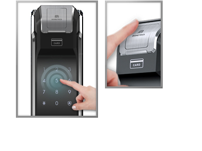 Dual password and fingerprint scanning input : Double Authentication Mode:With the Double Authentication Mode setting, home security is strengthened and allows for greater security access. Door opening access requires two authentication verifications; both password and fingerprint system input therefore it is safer and more secure.※ It is imperative that while the Double Authentication Mode is on, you do not forget the password.