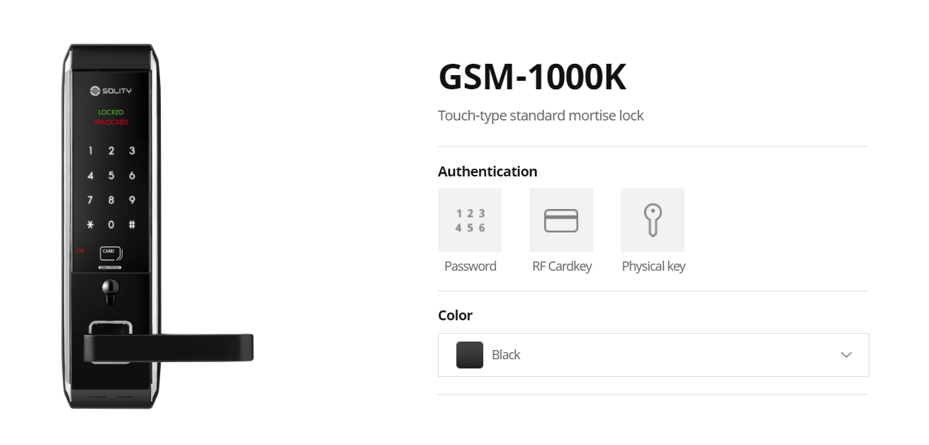 Khóa thẻ từ SOLITY GSM-1000K