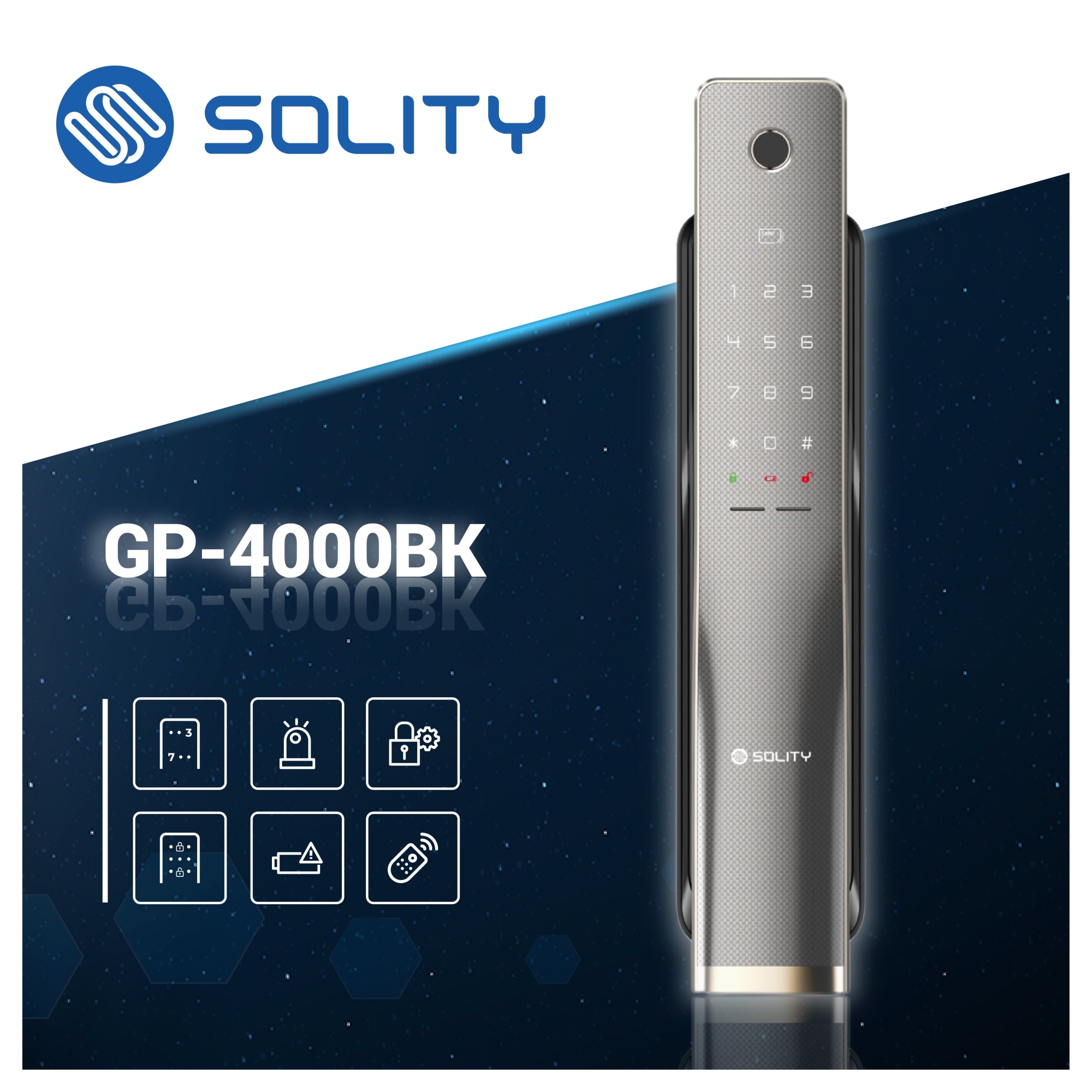Khoá vân tay Solity GP-4000BK