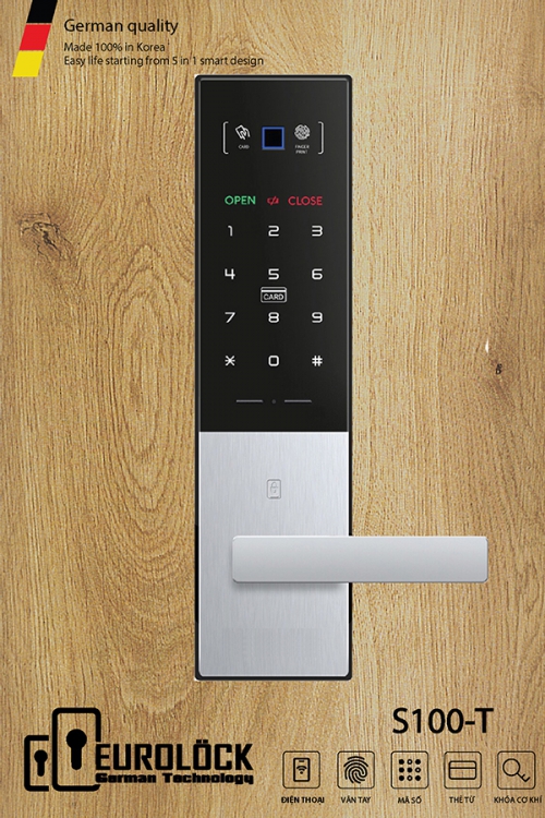 Khóa cửa vân tay EUROLOCK S100-T Khóa cửa vân tay EUROLOCK S100-T