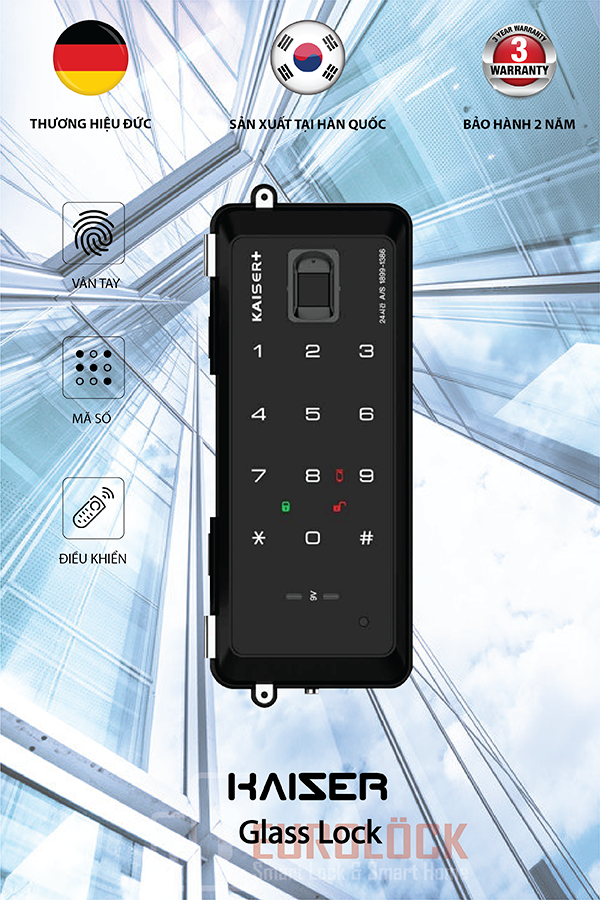 Khóa điện tử cửa kính nào thống trị thị trường việt nam hiện nay?