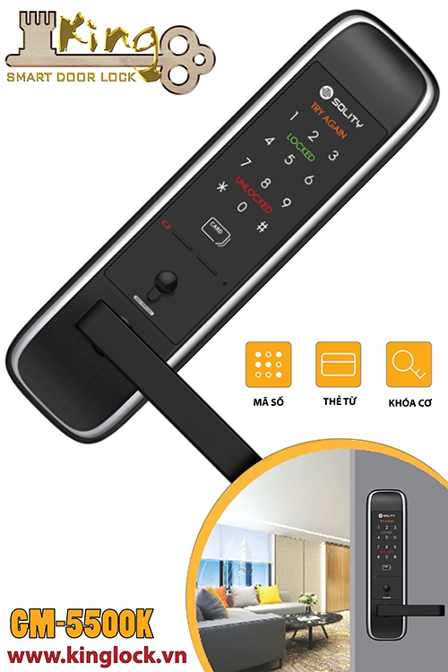 Khóa thẻ từ SOLITY GM-5500K Khóa thẻ từ SOLITY GM-5500K