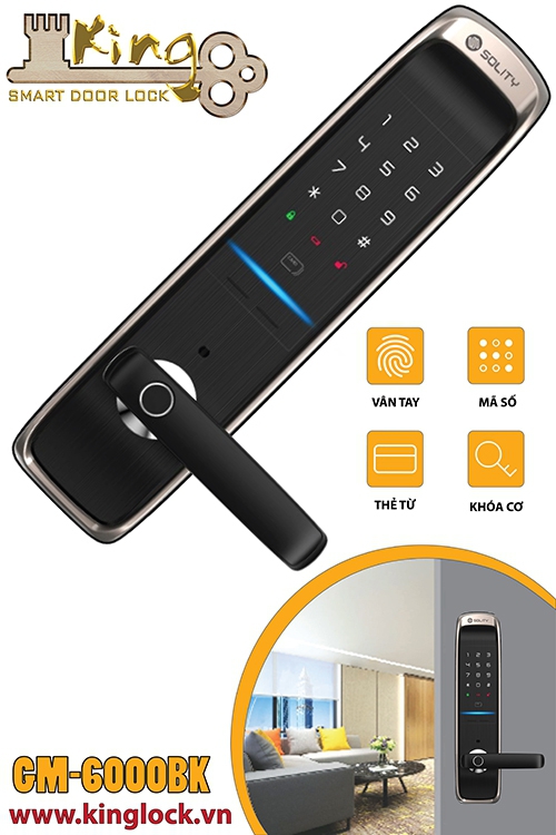 Khóa vân tay SOLITY GM-6000BK Khóa vân tay SOLITY GM-6000BK