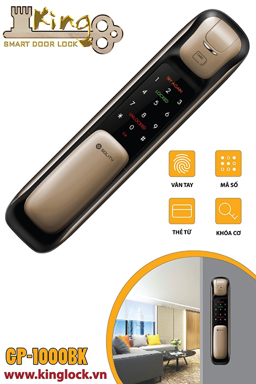 Khóa vân tay SOLITY GP-1000BK Khóa vân tay SOLITY GP-1000BK