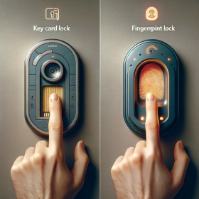 So sánh khoá cửa thẻ từ và khoá cửa vân tay