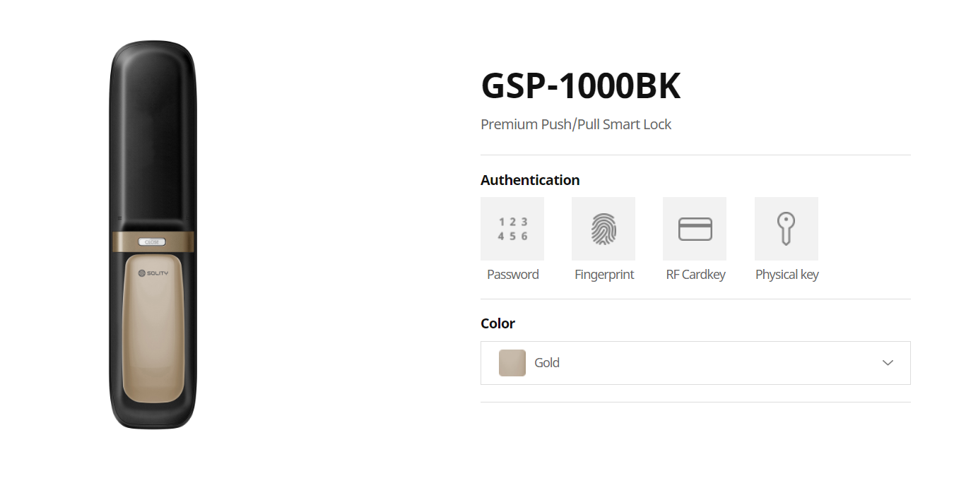 Khóa vân tay SOLITY GSP-1000BK