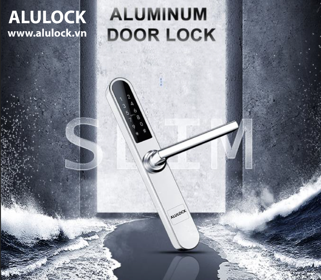 Cửa nhôm AluDoor lắp khóa vân tay cửa nhôm AluLock